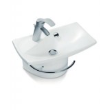 KOHLER Escale Wall Mount Small Basin with Integrated Half Pedestal and Towel Bar